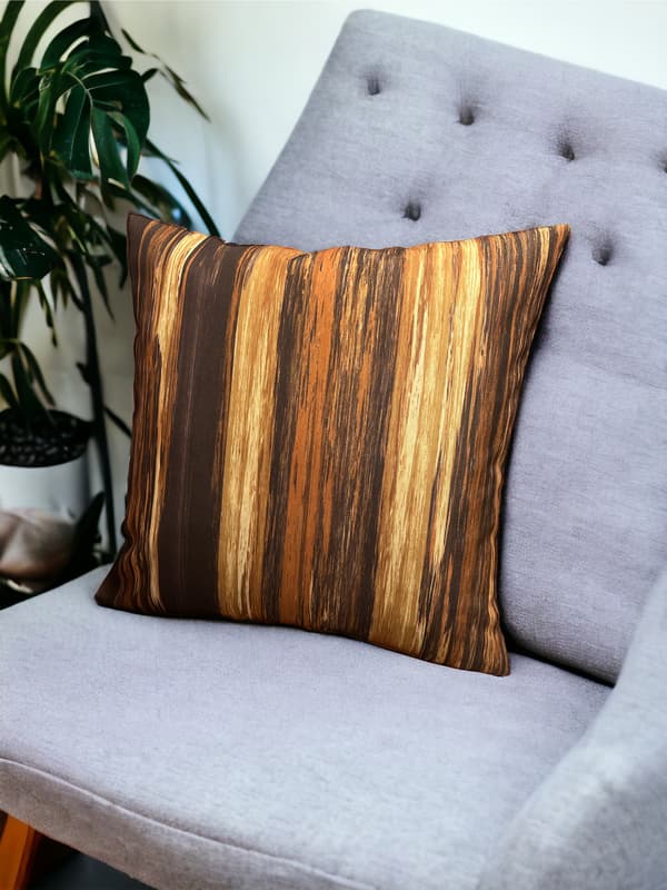 Dekorativt örngott i polyester med träränder, 30x60 cm