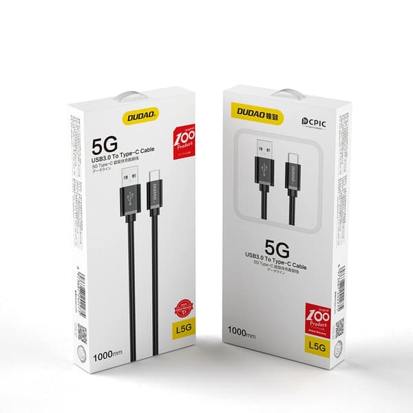 Dudao USB - USB Type C -superpikalatauskaapeli 1 m musta (L5G-musta)