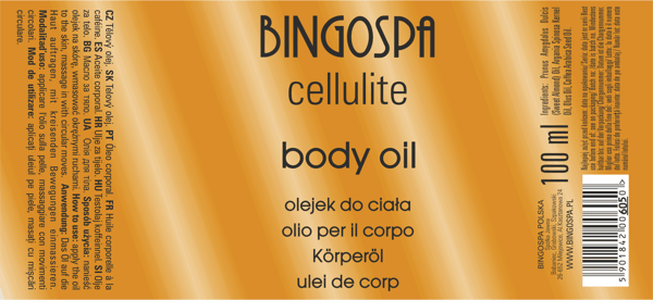 Anti-cellulite kropsmassageolie 100 ml BINGOSPA cellulite