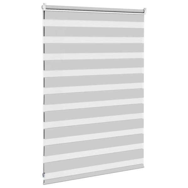 vidaXL zebrarullegardin lysegrå stofbredde 90,9 cm polyester