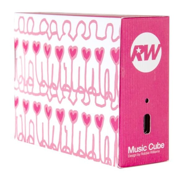 Bluetooth-højttaler PEAQ PPA 107-RW Music Cube Robbie Williams Edition Sort/Rosa