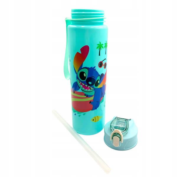 Vattenflaska Lilo och Stitch med sugrör för skolan 690 ml