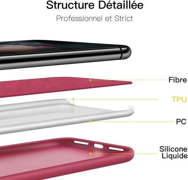 SILIKONEETUGER TIL IPHONE XS/X 5.8' LYSERØD RØD