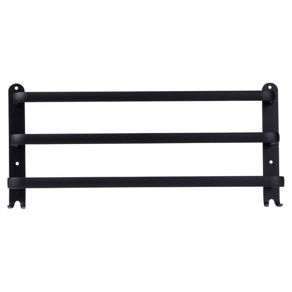 Alumiininen musta pyyhketeline 50 cm