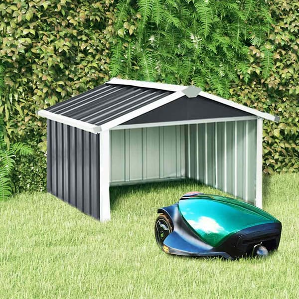 vidaXL robotplæneklipper garage 92x97x63 cm stål antracit