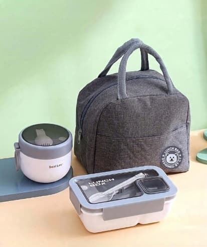 2x termosbehållare för soppa och lunchset + termospåse och bestick