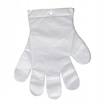 Klassiska ZRYWKI handskar med hål HDPE transparenta 100-pack