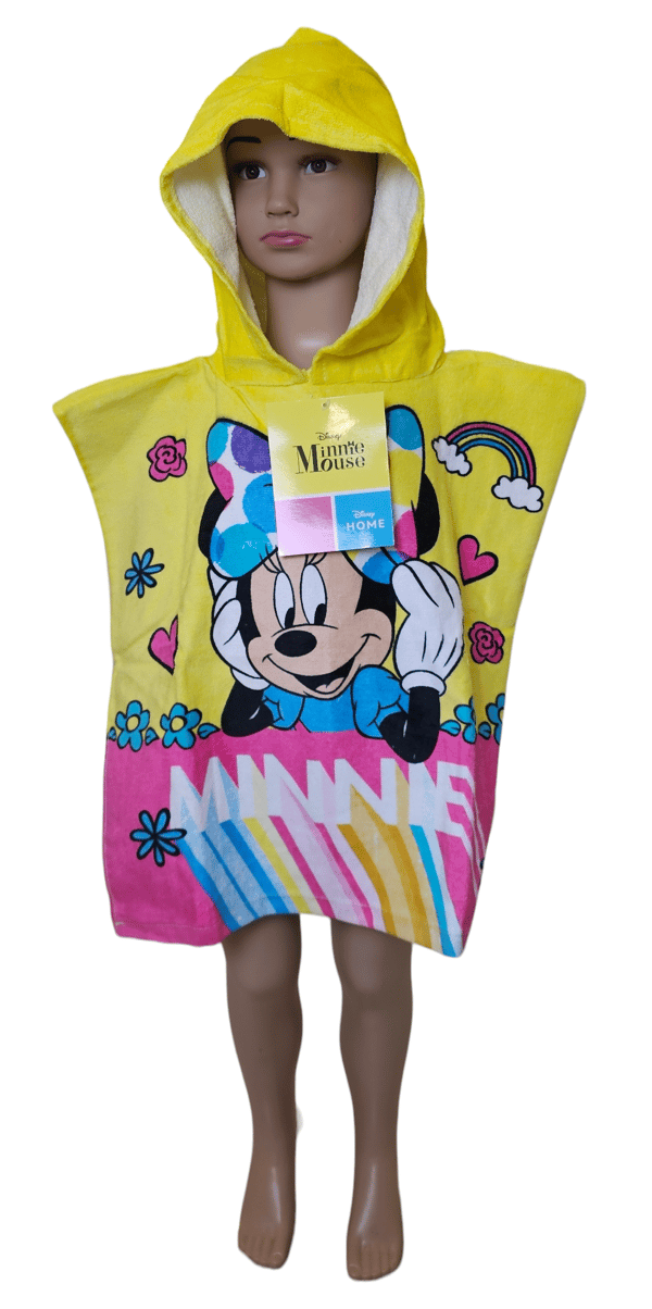 MINNIE MOUSE Poncho BARNHANDDUK Badöverdrag 100% Bomull