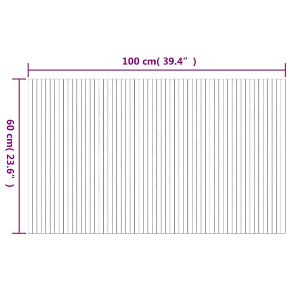 vidaXL Suorakulmainen matto, ruskea, 60x100 cm, bambu