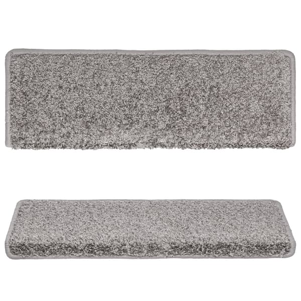 vidaXL Trappmattor 15 st 65x21x4 cm grå rektangulära kanter