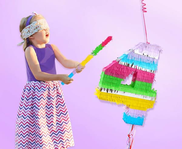 Piñata nummer 4 pastel 50x35x7,5cm
