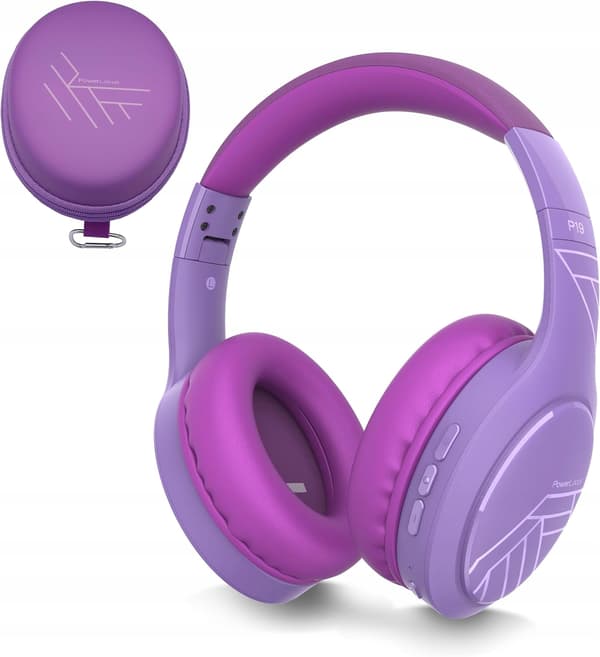 PowerLocus P19 Bluetooth-hovedtelefoner med 4 EQ-tilstande, 60 timer, foldbare med etui