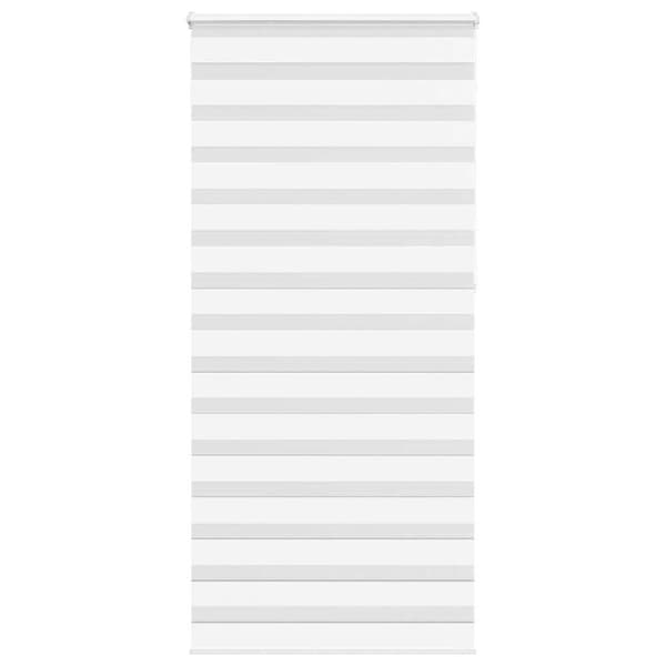 vidaXL Zebra rullegardin, hvid, stofbredde 95,9 cm, polyester