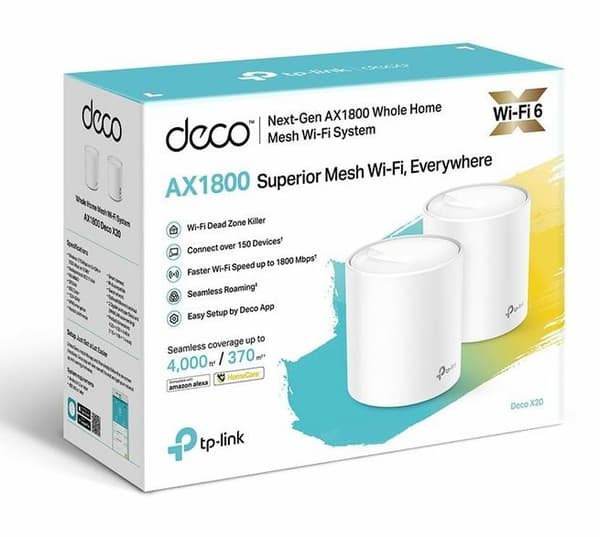 TP-LINK Deco X20 Home Mesh Wi-Fi-system (2-pak)