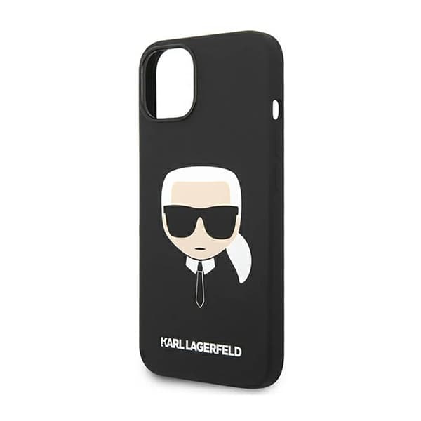 Karl Lagerfeld Silikone Ikonik Karls Hoved - iPhone 14 Plus Etui (Sort)
