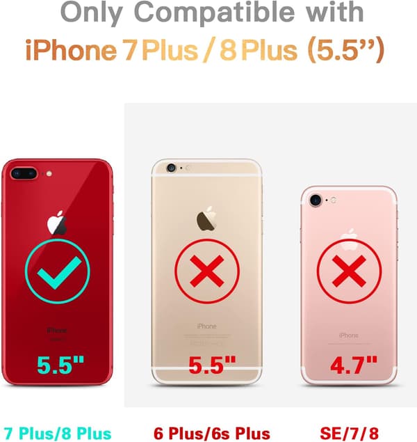 SKYDDSSKAL FÖR APPLE IPHONE 7 PLUS 8 PLUS 5,5" MED FÖRSTÄRKTA HÖRN