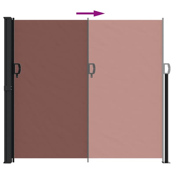 vidaXL udtrækkelig sidemarkise brun 180x300 cm