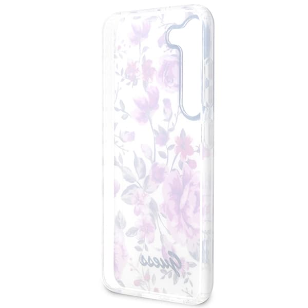 Guess GUHCS23MHCFWST S23+ S916 vit/vit hårdfodral Flower Collection