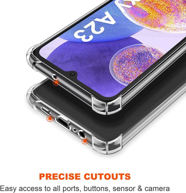 COVER TIL SAMSUNG GALAXY A23 5G/4G BAGCODE + 3x HÆRDET GLAS