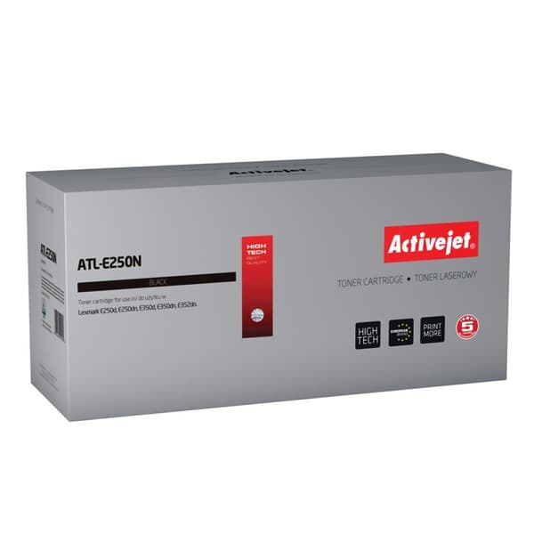 ActiveJet-toner för Lexmark E250A11E, 3500 sidor, svart