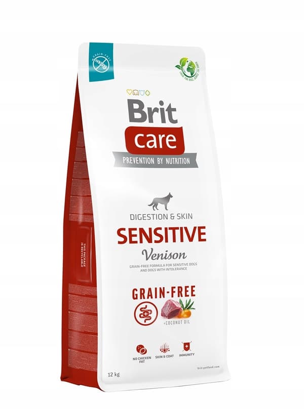 Brit Care Hundfoder Spannmålsfritt Känsligt Hjortkött 12 kg