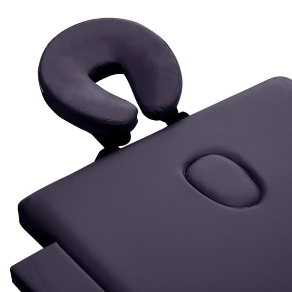 vidaXL foldbart massagebord 3-zoner træ lilla