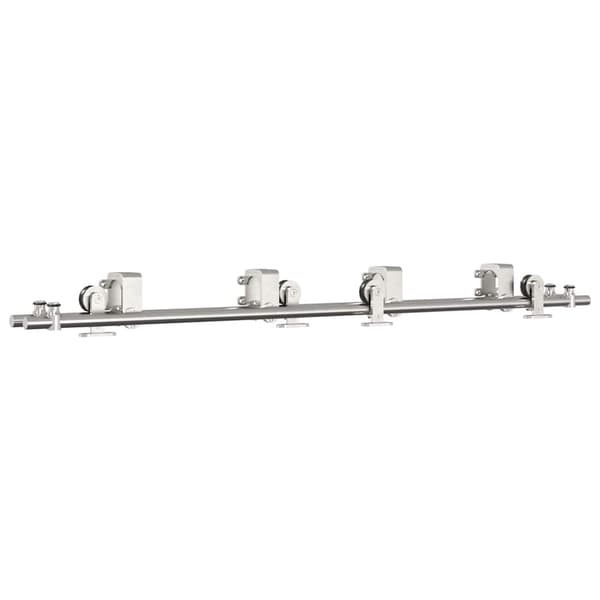 vidaXL Skjutdörrsfäste 183 cm stål silver