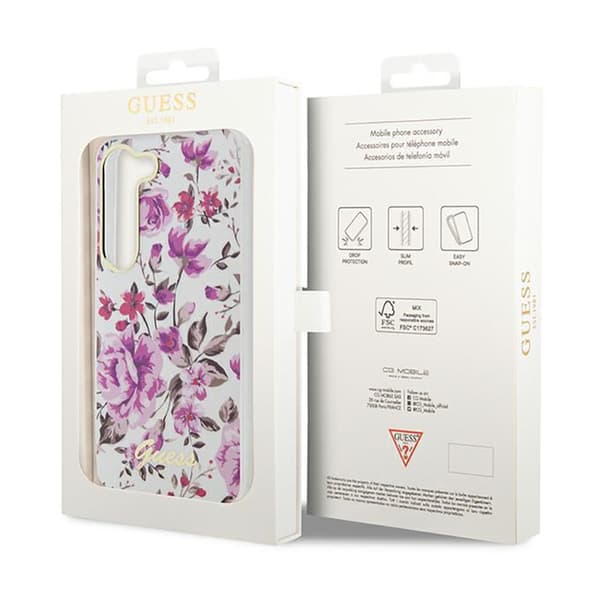Guess Flower Collection – Samsung Galaxy S23+ Skal (Vit)