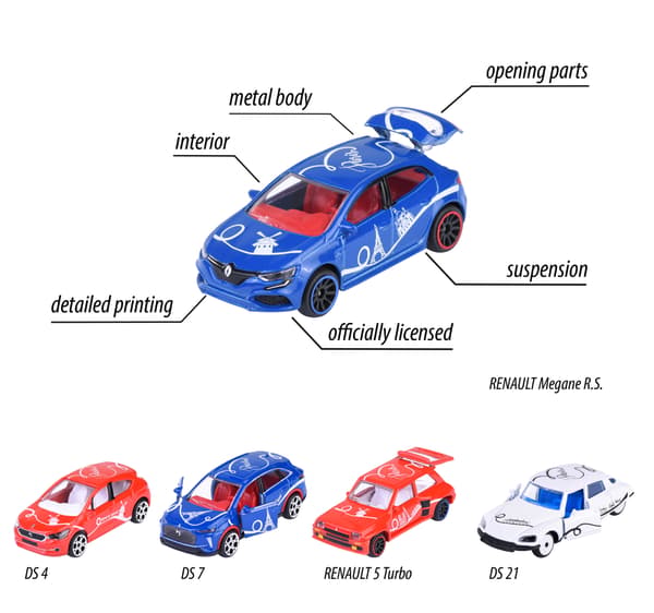 MAJORETTE FRENCH TOUCH 5-PAK 1:64 212055012