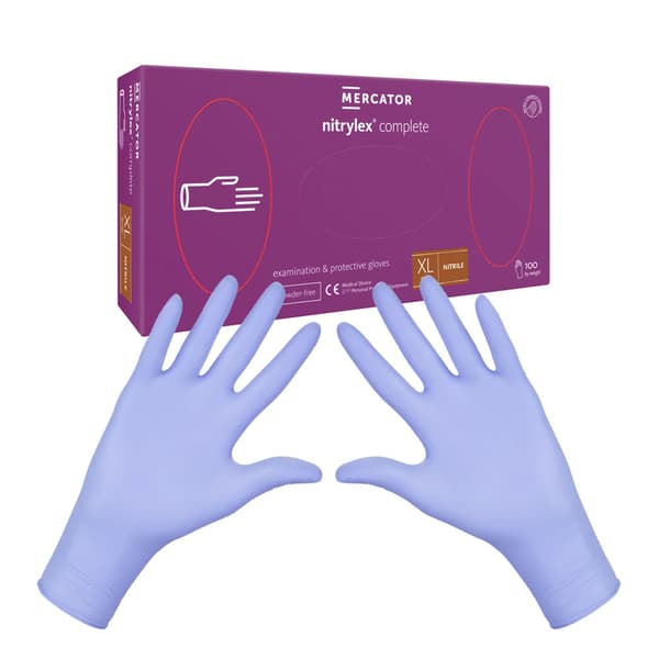 Mercator Nitrylex Complete XL violetit nitriilikäsineet 100 kpl