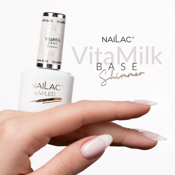 VitaMilk Base Shimmer NaiLac 7ml Hybrid Base -meikkivoide
