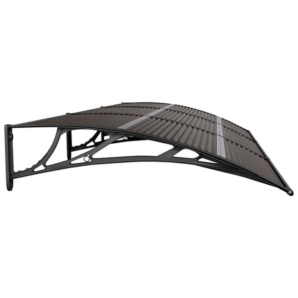 vidaXL Dörrtak svart 300x100 cm polykarbonat