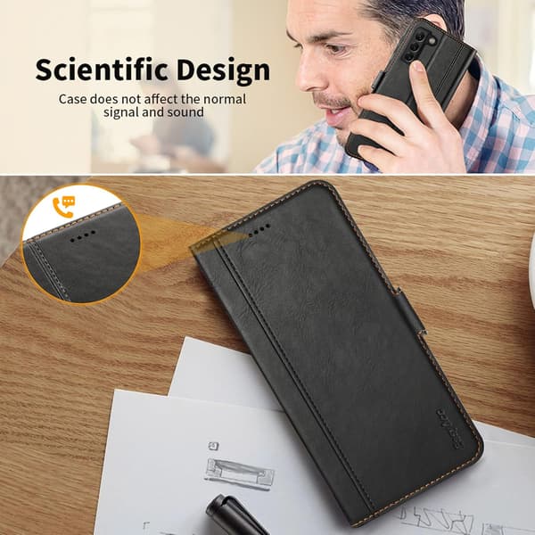 ETUI TIL SAMSUNG GALAXY S22 SORT LUKKET MED FLAP HOLDBART, SOLIDT