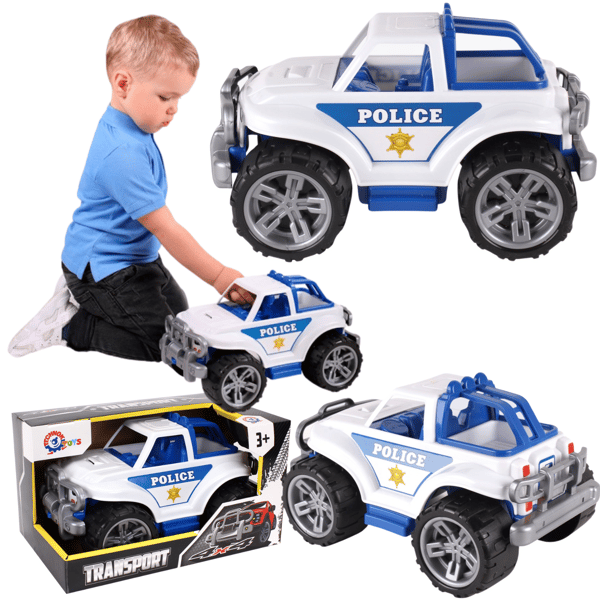 TERRÄNGFÖRDON POLIS FÄRGGLAD POLISBILS POLISBILS FÖR BARN
