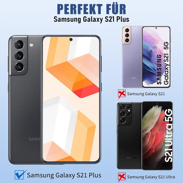 2x Hærdet glas til Samsung Galaxy S21+ ridsefast SM-G996
