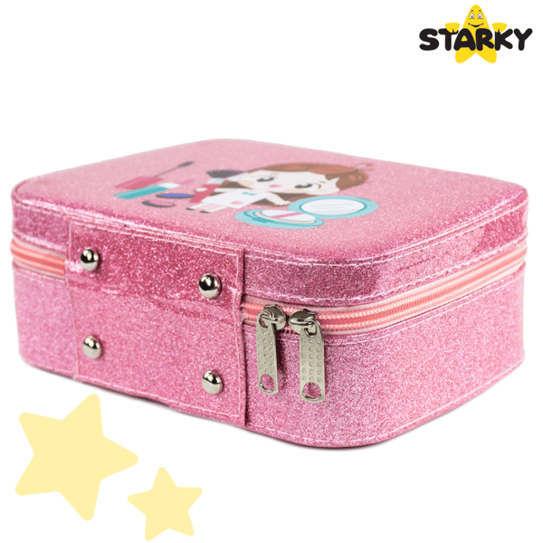 Makeup-sæt til børn og piger, kuffert, øjenskygger, neglelakker