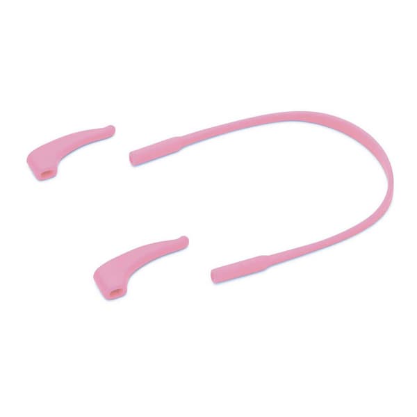 Fleksible børnebrillestel med klare linser og runde linser + elastik Sunoptic K8B pink