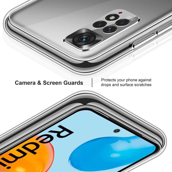 SKAL TILL XIAOMI REDMI NOTE 11/NOTE 11S 4G SILIKONBAKSIDA 3X GLAS