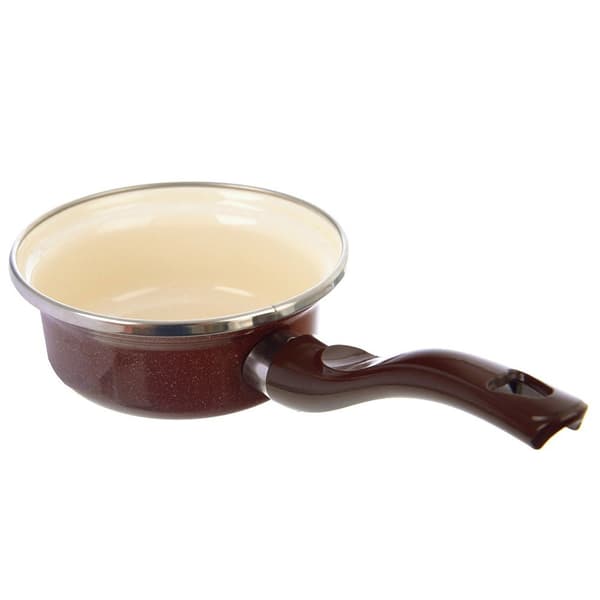 Kastroll emaljerad brun 12 cm, 350 ml