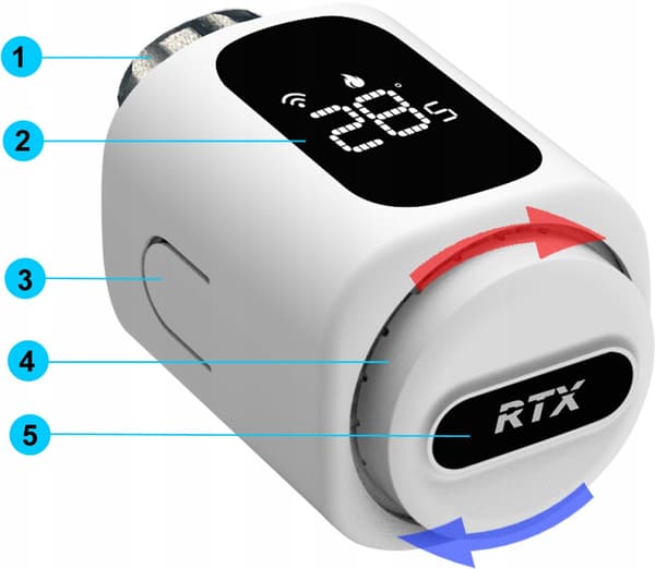 RTX termostathovedtermostat til WiFi TUYA Smart Radiator