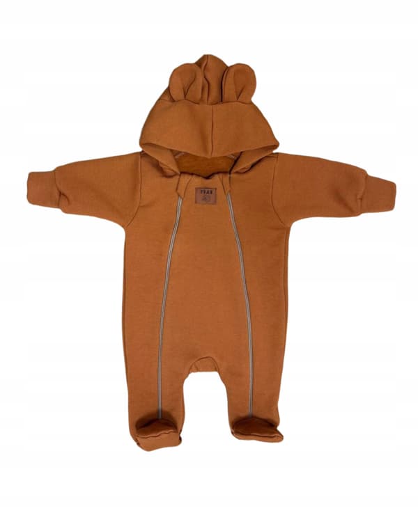 Baby heldragt 74 TO lynlåse overgang forår efterår karamel