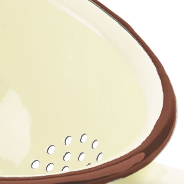Keittiösiivilä emaljoitu beige TONCA 20 cm