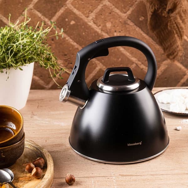 STÅLKEDEL MED FLØJTE 2,5L KLAUSBERG KB-7952