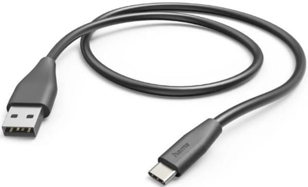 HAMA Laddnings-/Datakabel USB-A - USB-C 1,5m Svart