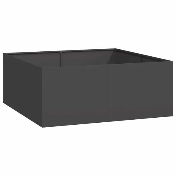 vidaXL urtepotte sort 100x100x40 cm stål