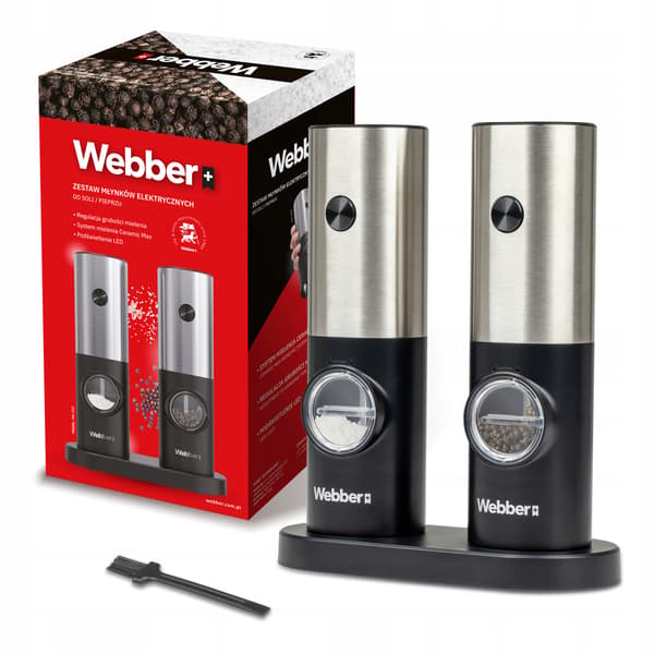 ELEKTRISK BATTERIDRIVEN PEPPAR- OCH SALTKVARN SALTKVARN 2 ST WEBBER