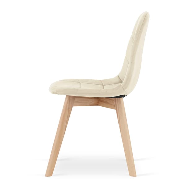 BORA stol - beige velour x 3