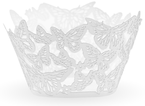 Cupcakeforme Muffins Butterfly Hvide 6 stk.