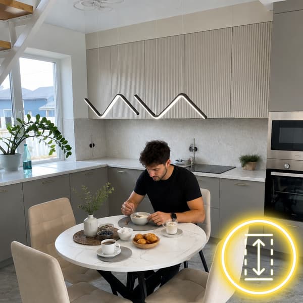 LED SOLUTION - Loftlampe - Zigzag - Sort