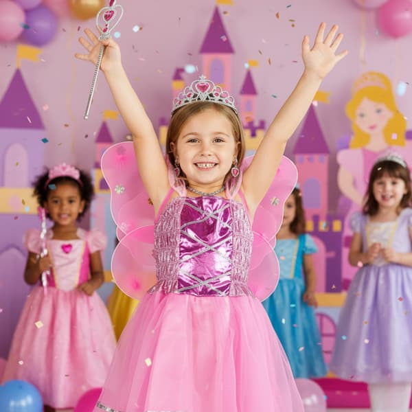 Prinsessakeiju-perhosasu 2in1-asu, asusteet, 9 tuotetta
